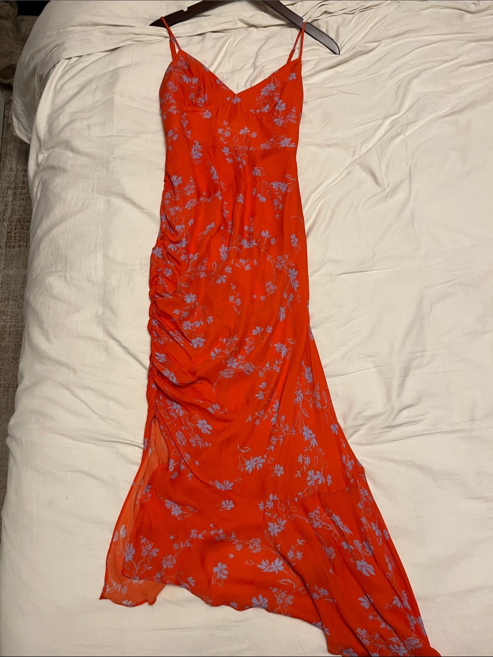 Nicholas Orange Floral Asymmetrical Dress
